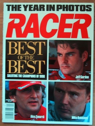 RACER MAGAZINE 1999 JAN - LAST YEARs CHAMPS, YEAR IN PHOTOs